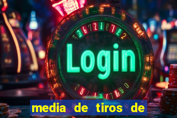 media de tiros de meta por jogo